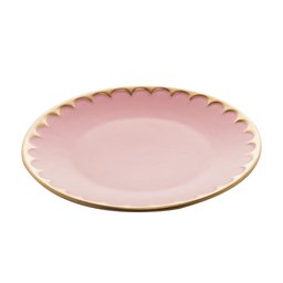 Prato Sobremesa Porcelana Egg Rosa Matt 19cm - Wolff - 2
