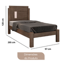 Ver imagem 5 de Cama Solteiro Quarto Madeira Mdf com Pés Resistente Amanda:chocolate