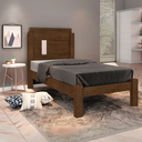 Ver imagem 1 de Cama Solteiro Quarto Madeira Mdf com Pés Resistente Amanda:chocolate