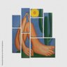 Abaporu de Tarsila do Amaral - Quadro ou placa decorativa com 8 peças É DeCoração Quadros e placas d - 6