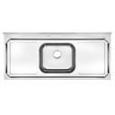 Ver imagem 1 de Pia Inox 430 1,20m Lisa Infinity Inoxsul Inoxul