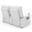 Ver imagem 2 de Poltrona Reclinável para Cinema Parma 2 Lugares Baú Usb Pu Branco Fh1 - D'Rossi