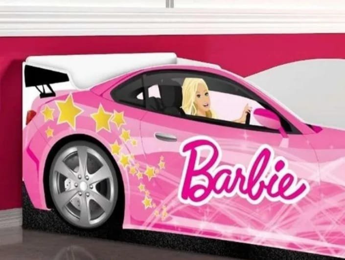 Mini Cama Infantil Carro Dos Sonhos Barbie - 2