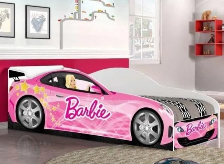 Mini Cama Infantil Carro Dos Sonhos Barbie - 1