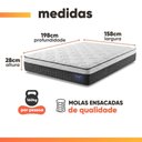 Ver imagem 4 de Cama Box Baú Queen Molas Ensacadas Cinza