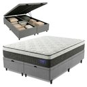 Ver imagem 1 de Cama Box Baú Queen Molas Ensacadas Cinza