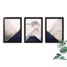 Kit 3 Quadros Decorativos Com Moldura Formas Geométricas - 1