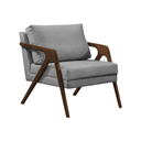 Ver imagem 2 de Kit 2 Poltronas Sala de Estar Madeira Maciça Mel Monique Assento Veludo Cinza