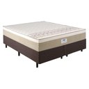 Ver imagem 1 de Cama Box Conjugado Queen com Colchão 158x62x198 Los Angeles Plus Gazin Cr35329 Areia Branco Marrom