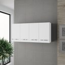 Ver imagem 2 de Armário Aéreo de Cozinha 1,20 com 4 Portas Mara Branco - Moblis