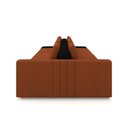 Ver imagem 6 de Sofá Ilha com Encosto e Almofadas Móveis Olimpo 425cm Modulado Linho/pu Terracota/preto G45 - Gran B