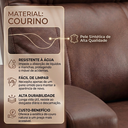 Ver imagem 7 de Poltrona do Papai Reclinável Courino Conforto Premium - Marrom