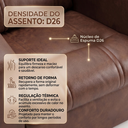Ver mais imagens de Poltrona do Papai Reclinável Courino Conforto Premium - Marrom