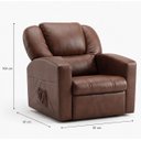 Ver imagem 3 de Poltrona do Papai Reclinável Courino Conforto Premium - Marrom