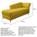 Ver imagem 4 de Kit Diva Recamier Vanessa 160cm Lado Esquerdo e 02 Poltronas Laura Suede - Doce Sonho Móveis RECAMIE