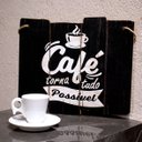 Ver imagem 2 de Quadro Decorativo de Madeira Café Torna Tudo Possível 25,5x30x1,5 cm - D’Rossi