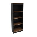 Ver imagem 2 de Armário Estante Multiuso para Livros e Escritório Me4150 Tecnomobili Amêndoa/preto