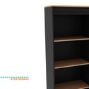 Ver imagem 4 de Armário Estante Multiuso para Livros e Escritório Me4150 Tecnomobili Amêndoa/preto