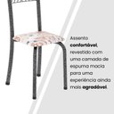 Ver imagem 4 de Cadeiras para Sala de Jantar 4 Unidades Sara Prata Botanic Bege/Prata
