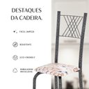 Ver mais imagens de Cadeiras para Sala de Jantar 4 Unidades Sara Prata Botanic Bege/Prata
