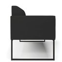Ver imagem 4 de Sofá Namoradeira Base Industrial Preto Marisa Veludo Preto D03 - D'Rossi