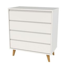Cômoda Retrô Branco Fosco - 1