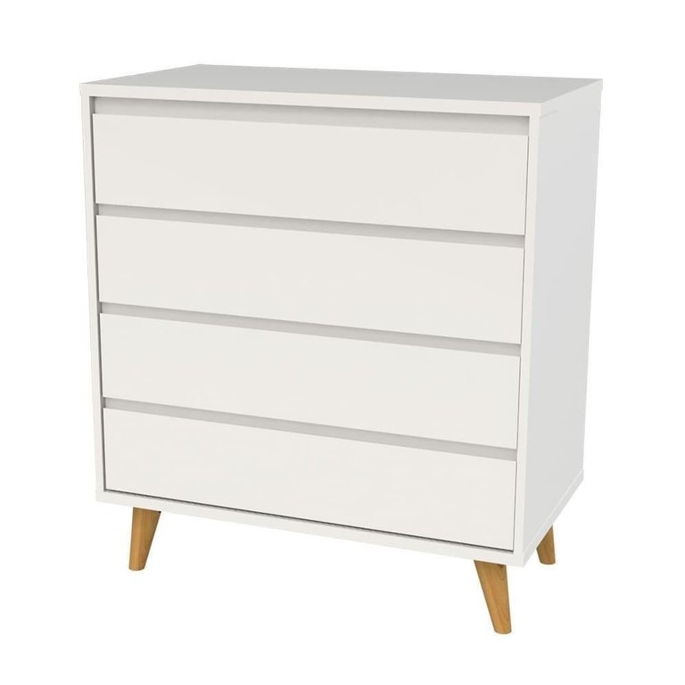 Cômoda Retrô Branco Fosco Cômoda Retrô Branco Fosco