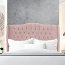 Ver imagem 2 de Cabeceira de Cama Box Casal 140 Cm Dubai Premium - Veludo Rose