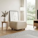 Ver imagem 1 de Puff Decorativo para Sala Orgânico Nara 60 cm Base Fixa Sintetico PU D03 - D'Rossi