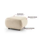 Ver imagem 4 de Puff Decorativo para Sala Orgânico Nara 60 cm Base Fixa Sintetico PU D03 - D'Rossi