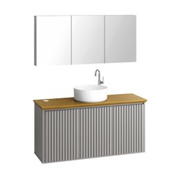 Espelheira Armário Banheiro Conexion 120 Cinza - Promo - 5