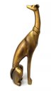 Ver imagem 1 de Escultura Estátua Decorativa Cachorro Minimalista 36cm:dourado Envelhecido