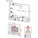 Ver imagem 3 de Painel com Suporte para Tv até 65 Polegadas 1 Porta e Prateleiras Multimóveis Mp1073 Preto/rustic