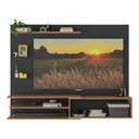 Ver imagem 4 de Painel com Suporte para Tv até 65 Polegadas 1 Porta e Prateleiras Multimóveis Mp1073 Preto/rustic