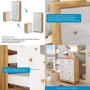 Ver imagem 4 de Quarto de Bebê Completo com Guarda Roupa 3 Ptas Cômoda Berço Junior Uli Móveis Peroba Branco/