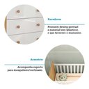 Ver imagem 7 de Quarto de Bebê Completo com Guarda Roupa 3 Ptas Cômoda Berço Junior Uli Móveis Peroba Branco/