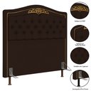 Ver imagem 4 de Cabeceira Cama Box Casal King 195cm Imperial J02 Corano Marrom Escuro - Mpozenato