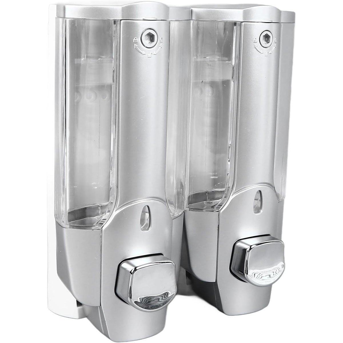 Dispenser Duplo Sabao Liquido Shampoo Alcool Gel Loja Shopping Hotel Banheiro Comercio Ab.midia Bsl- - 7