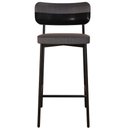 Ver imagem 7 de Kit 03 Banquetas Alta Bar Cozinha Sala de Jantar Aço Preto Kaira C01 Linho Preto Courino Preto -
