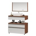 Ver imagem 2 de Conjunto Safira 60 Gabinete para Banheiro com Cuba e Espelheira