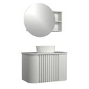 Ver imagem 1 de Conjunto Gabinete Suspenso para Banheiro Luna 2 Portas MDF - MDP 15mm 80cm Branco Venturi