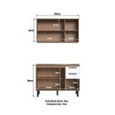 Ver imagem 3 de Cozinha Modulada Provençal 3 Peças Balcão 120cm Tampo e Armário 3 Portas Marrom/Jequitibá/Branco Fosco