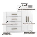 Ver imagem 3 de Cômoda Sapateira Áurea e Armário Multiuso Viena Branco - Demóbile