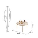 Ver imagem 3 de Mesa de Centro Sala Kit 2 Orgânica Pés Metal Dourado Dueto D04 - D'Rossi