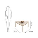 Ver imagem 4 de Mesa de Centro Sala Kit 2 Orgânica Pés Metal Dourado Dueto D04 - D'Rossi