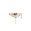 Ver imagem 7 de Mesa de Centro Sala Kit 2 Orgânica Pés Metal Dourado Dueto D04 - D'Rossi