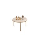 Ver imagem 6 de Mesa de Centro Sala Kit 2 Orgânica Pés Metal Dourado Dueto D04 - D'Rossi