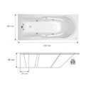 Ver imagem 3 de Banheira Hidromassagem Astra Capri Luxo 150cmx80cmx43cm - 01 Jato Acrílico P5 Sem Aquecedor