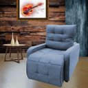 Ver imagem 1 de Poltrona Retratil e Reclinavel com Rodape Regulavel Sala Quarto Amamentação Azera Grafitte