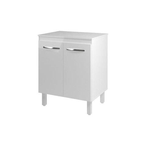 Balcão Multiuso Armário para Cozinha Microondas Forno Jane Mobília Decor Branco